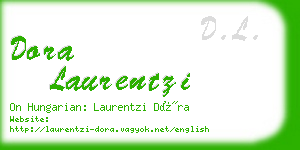 dora laurentzi business card